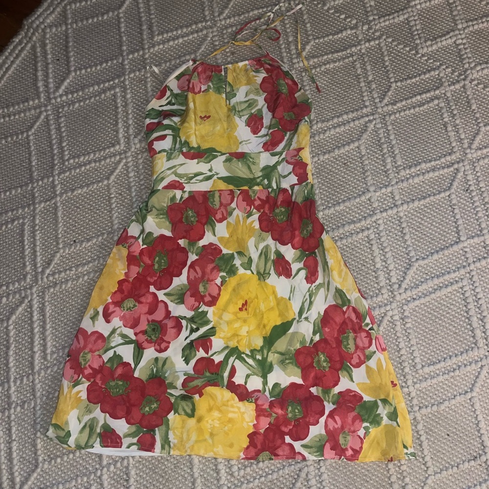 Beautiful floral, flowy halter dress